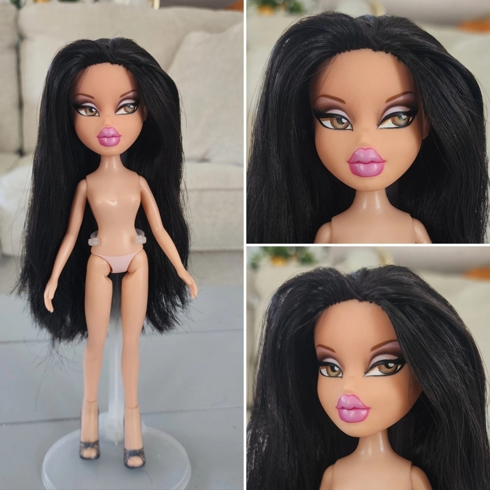 MGA Bratz 2010 jade Doll Black Hair Brown Eyes Asian Pink Lips Beautiful